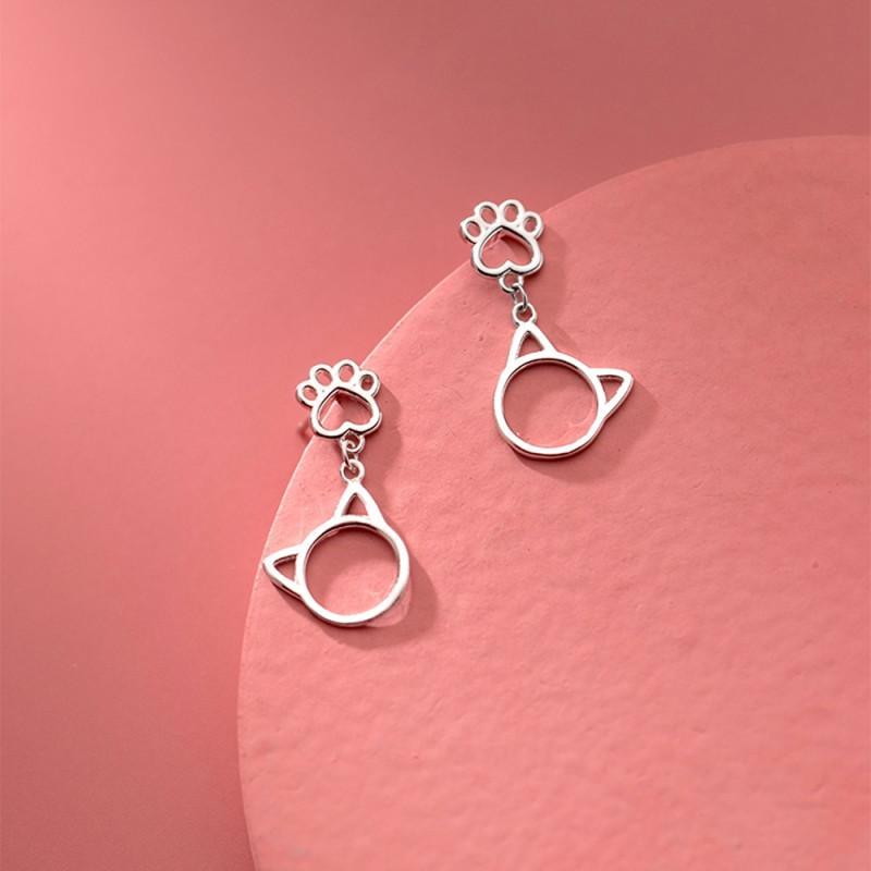Neko Earrings ต่างหูเงินแท้ S925 [MERCELO]