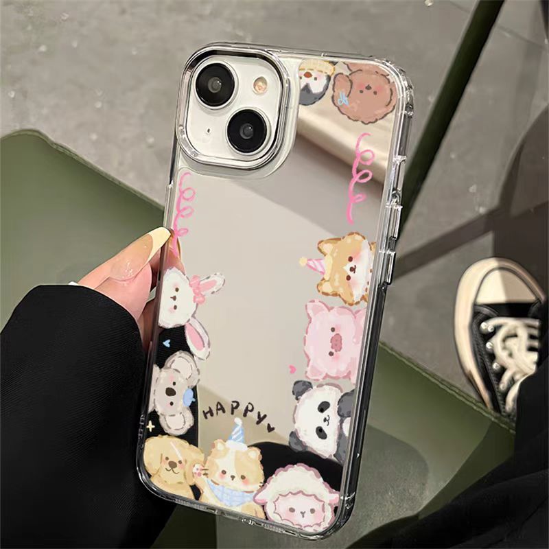 กระจกกระจก s10 Samsung s25 เคสโทรศัพท์ s23fe สัตว์ s24ultra Hard s8+Fun s9plus อินเทรนด์ s7edge26.3.