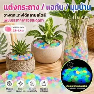 NESTY หินเรืองแสงในที่มืด สําหรับตกแต่งตู้ปลาหินเรืองแสงตกแต่งสวน หินสีพาสเทล สวยทั้งกลางวันก