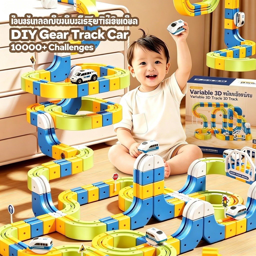 【🇹🇭พร้อมส่ง】DIY ลอยแม่เหล็ก Track Building Blocks ชุด Anti-Gravity ไฟฟ้า Suspension รถไฟ STEM ของเล่น | รางรถไฟประกอบมหัศจรรย์ 3 มิติ