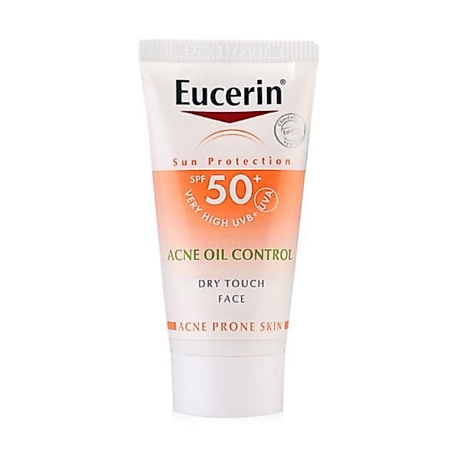 Eucerin Sun Dry Touch Acne Oil Control Face SPF50+ 50ML ยูเซอริน ซัน ดราย ทัช ออยล์ คอนโทรล เฟซ เอสพีเอฟ50+ 50มล