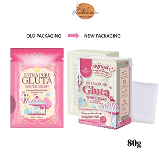 Extra Pure Gluta White Soap สบู่ กลูต้า เอ็กซ์ตราเพียว 80g