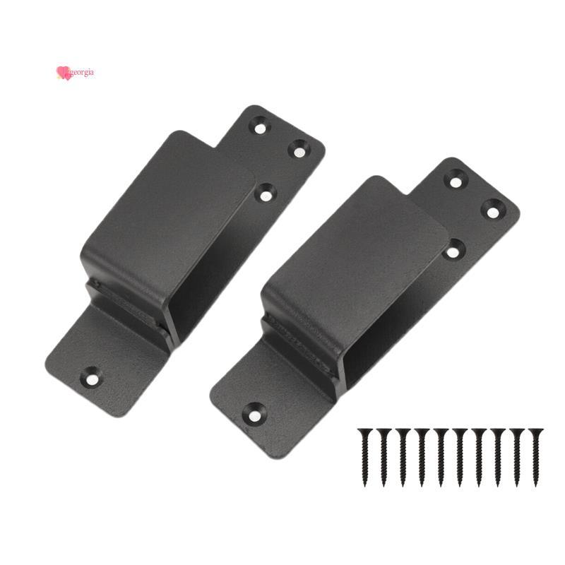 georg33 Door Brackets,2 Pack Drop Open Bar Holder for Home Security, 2X4 Bar Brackets ป้องกัน Unauth