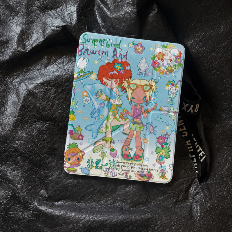 เคส iPad ลายซัมเมอร์ Y2K คิ้วท์ Gen11 Gen10 Gen9/8/7 Air11 Air4/5 Air6/7/8 Pro11