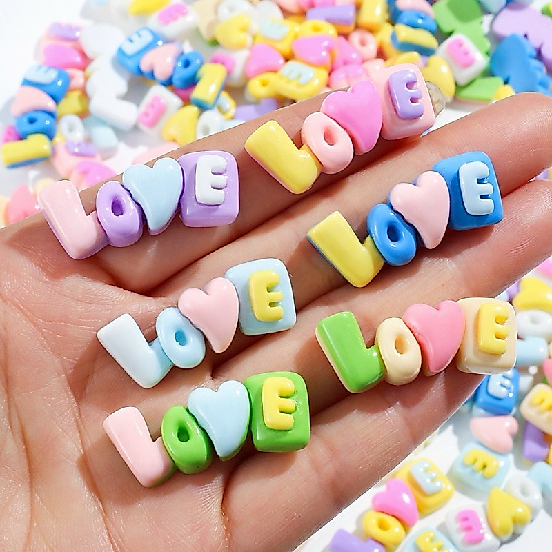 เรซิ่น3D งานdiy เรซิ่นLOVE คละสีงานเคลือบเงา