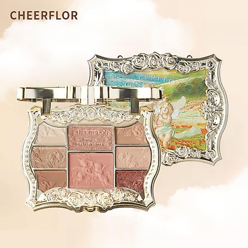 CHEERFLOR อายแชโดว์พาเลท พาเลทอายแชโดว์แปดสีพร้อมปากกาเน้นข้อความเนื้อแมท