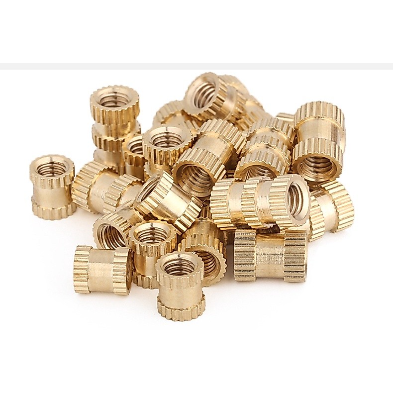 ⭐[M2 M2.5 M3] น็อตดอกไม้ทองแดง Knurled Nut Inlay ชิ้นฉีดขึ้นรูป พร้อมหมวกสกรู Pass