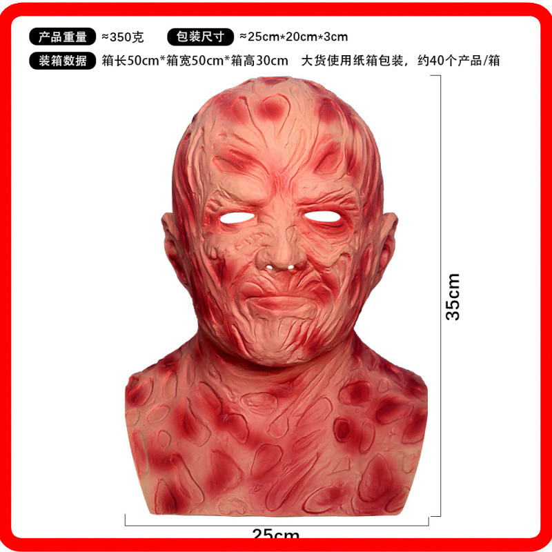 Feddy Tefyng Ghost Face ชุดหูฟังถุงมือแต่งหน้าหน้ากาก Paty Mock Popjekjek