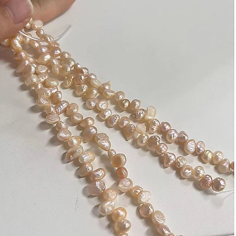 [ Sales ] ยาว 18 ซม . 6-7 มม . ลูกปัดมุกน ้ ําจืดธรรมชาติแท ้ DIY เครื ่ องประดับอุปกรณ ์ เสริม