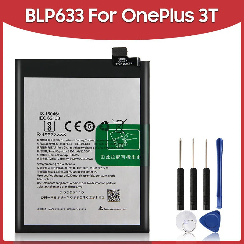 เปลี่ยนแบตเตอรี่โทรศัพท์สําหรับ OnePlus 1 2 3T 5T 6 6T 7 7 Pro 7T 7T Pro BLP637 BLP685 BLP699 BLP743