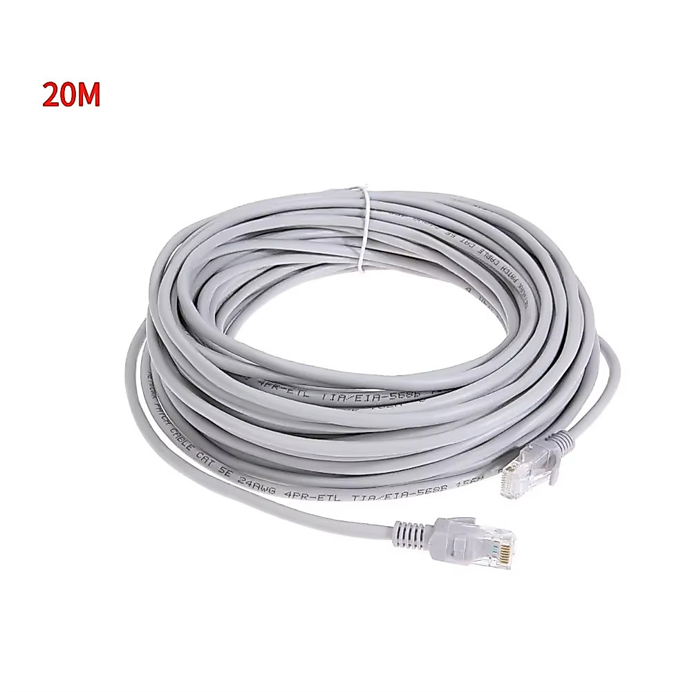 สายเคเบิลเครือข่าย Cat5e 10-15-20-30m สายแพทช์อีเทอร์เน็ตคอมพิวเตอร์ RJ45 UTP