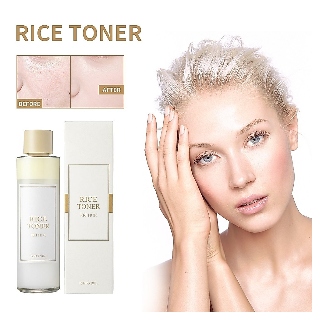 EELHOE Rice Toner ไรซ์ โทนเนอร์ 150ml โทนเนอร์ข้าว โทนเนอร์ ชุดบำรุงผิวข้าว สกัดจากข้าว ให้ความชุ่มชื้น ลดอาการแพ้