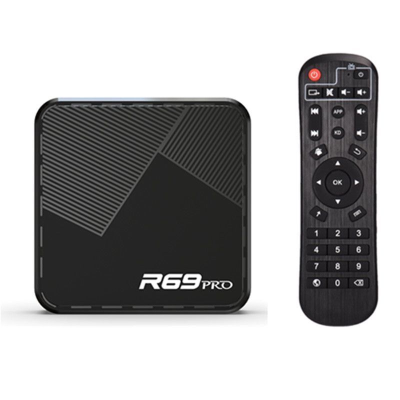 กล่องรับสัญญาณ R69 PRO ข้ามพรมแดน H728 กล่อง Android 14 HD 4GB/32G WIFI6 กล่องทีวี