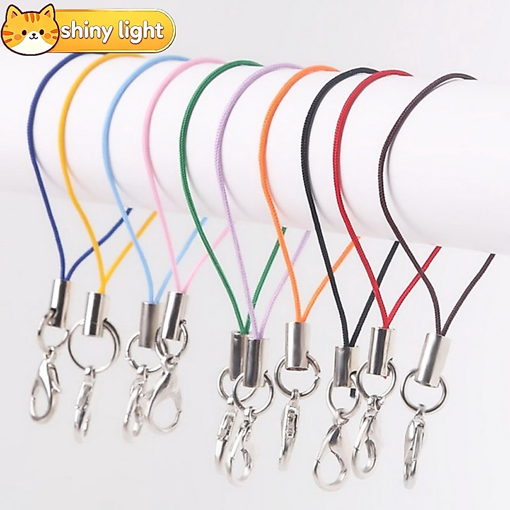 สายคล้องโทรศัพท์และตัวล็อคกุ้ง 100 ชิ้น อุปกรณ์ DIY ทำสายคล้องเคสมือถือ พวงกุญแจ สายคล้องกระเป๋า