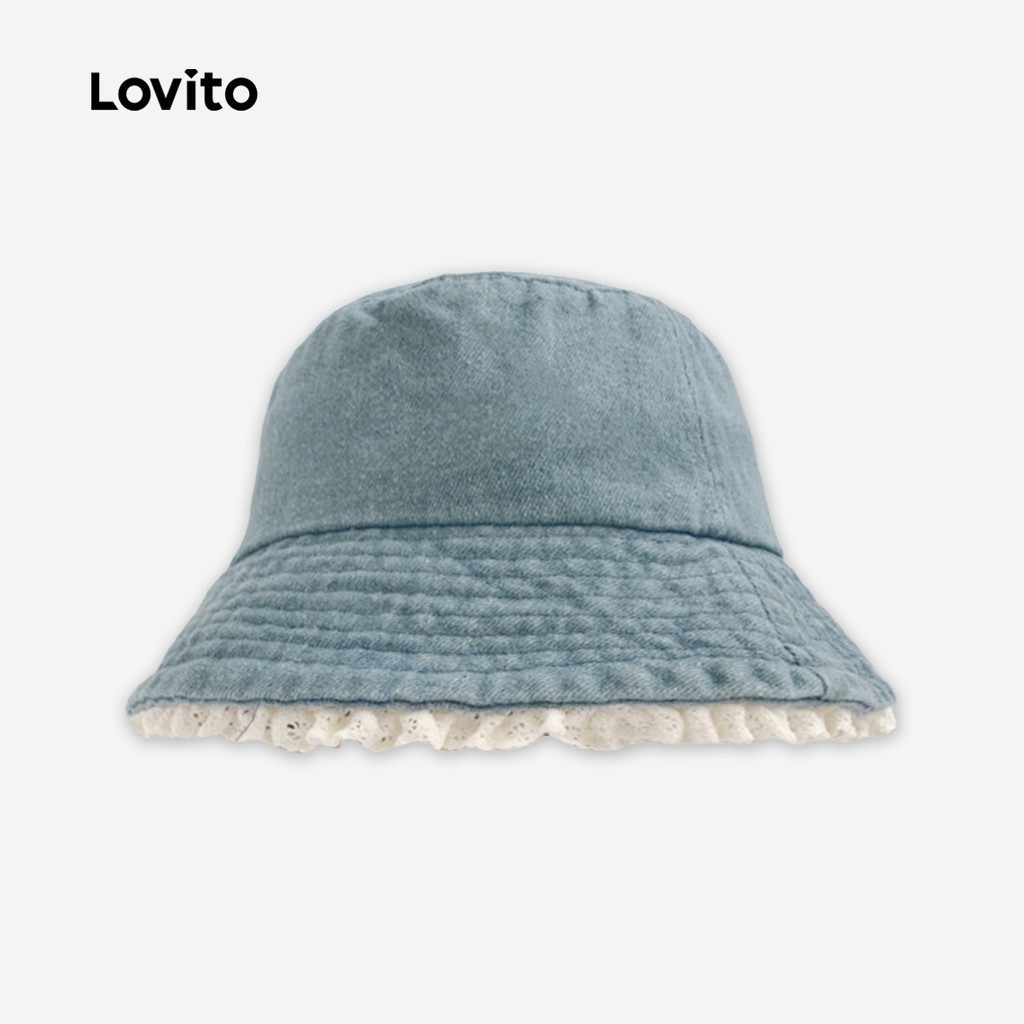 Lovito แคชชวล หมวกทรงเรียบง่ายแบบสบายๆ LFA99043