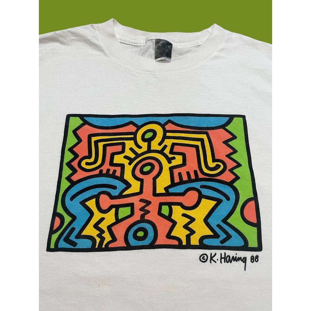 สินค้าที่โดดเด่นแนะนํา Legendary Street Artist Keith Haring Keith Haring Men เสื้อยืดแขนสั้นผู้หญิง