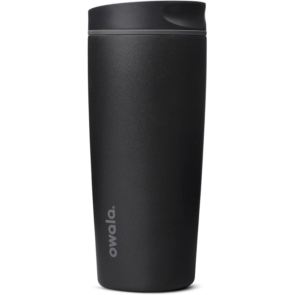 Owala SmoothSip Slider Ceramic-Lined Insulated Stainless Steel Coffee Tumbler, No Metallic Taste Reu
