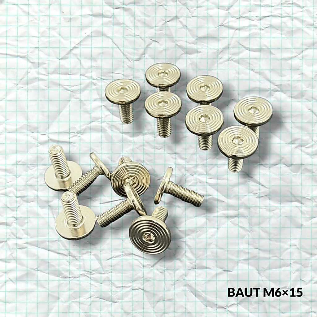 สีโครเมียม M6x15 Chrome Screw Model Unit Price GR-1M