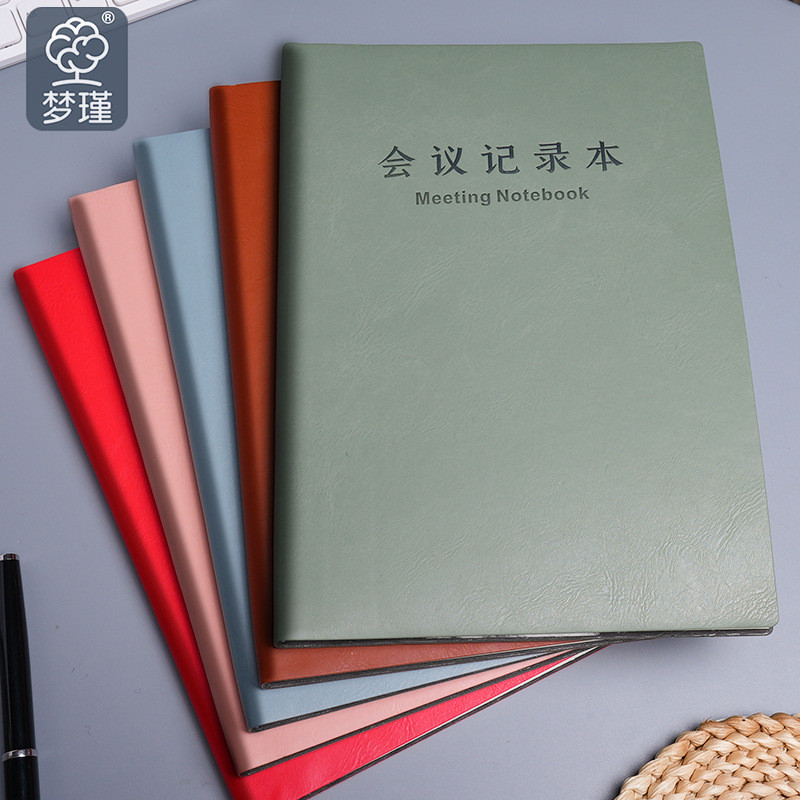หนังนุ่มหนา Notepad Work Meeting Record Notepad Office B5 Business Notebook EIUU