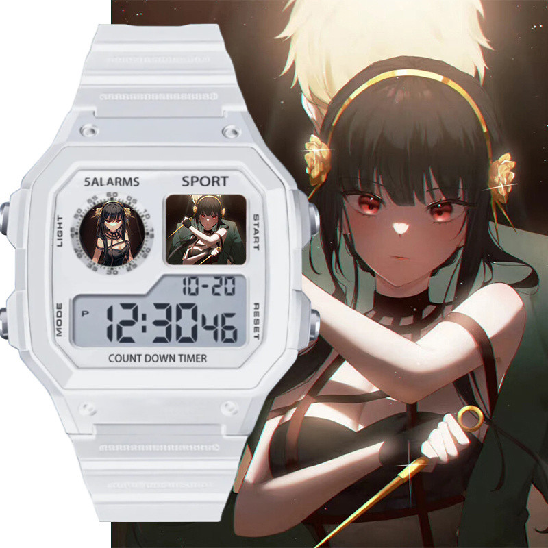 SPY FAMILY Student Watch Junior High School Childrens Alarm Clock Timing Cartoon Cute
