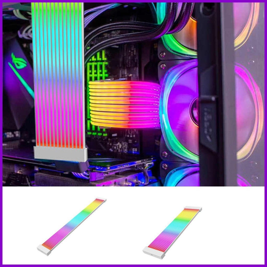 24 Pin RGB สาย 24 Pin RGB Cable Extension พร้อม ARGB Strip 24 P/3x8-Pin Atx RGB สาย Super Bright PC 