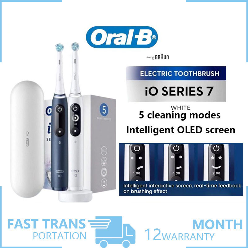 Oral-b iO7 แปรงสีฟันไฟฟ้า หัวแปรง 3 มิติ มองเห็นได้ 5 โหมด