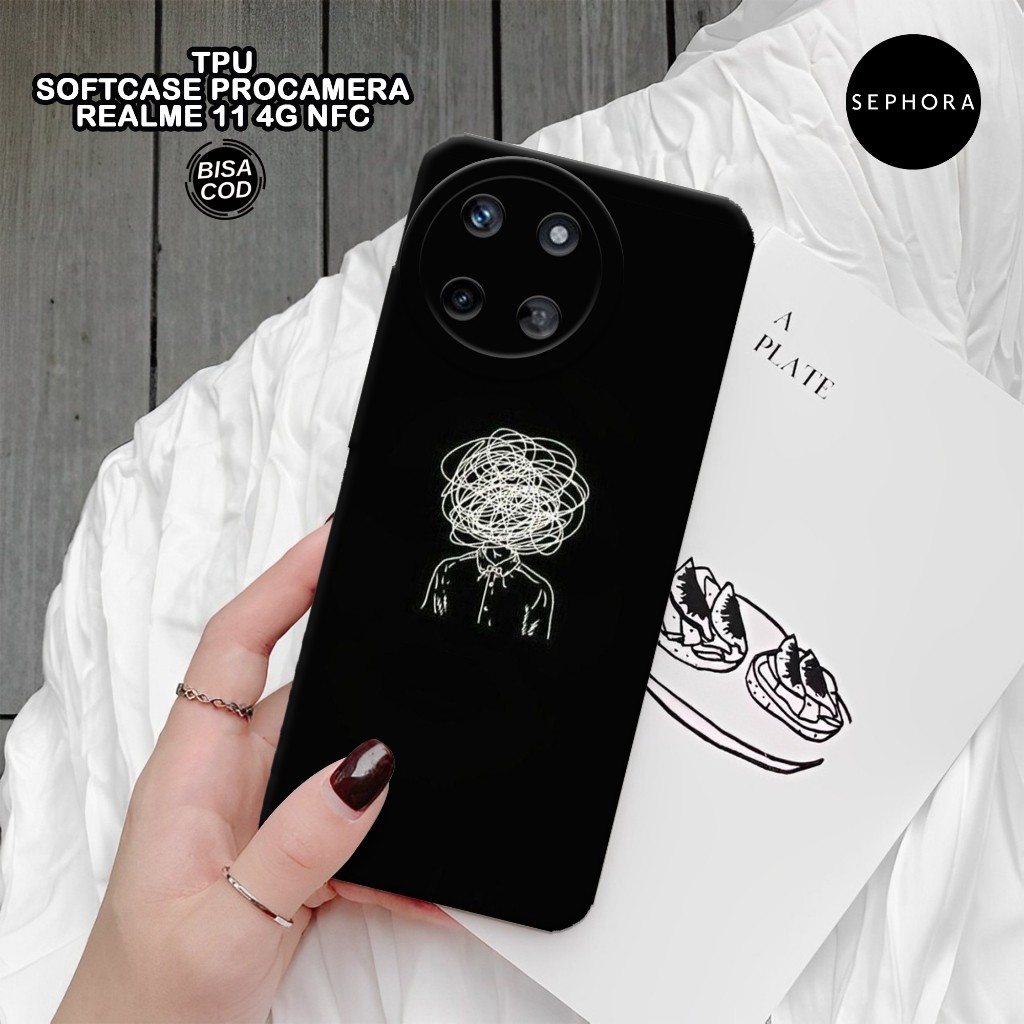 เคส HP Realme 11 4G NFC - เคสแฟชั่น Aesthetic - Realme 11 4G NFC Softcase - เคสกล้อง Pro - Realme 11