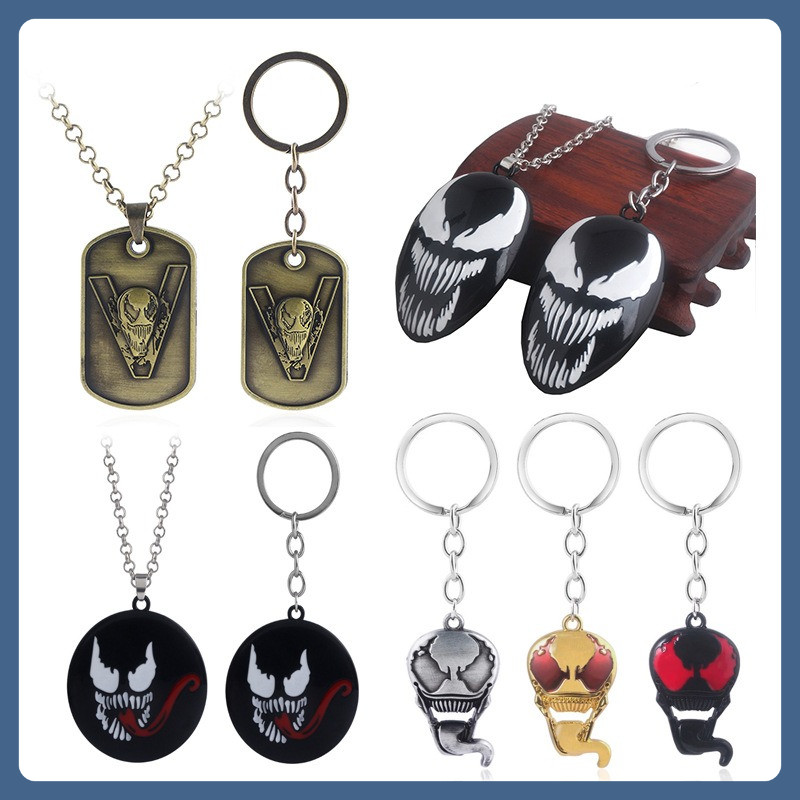 Venom 3 Mask Key Chain Venom Deadly Guardian Mask สร้อยคออุปกรณ์เสริมโลหะ