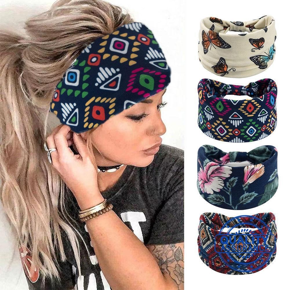 Boho Style Headbands Yoga Sports Headbands Breathable Kerchief J7t2