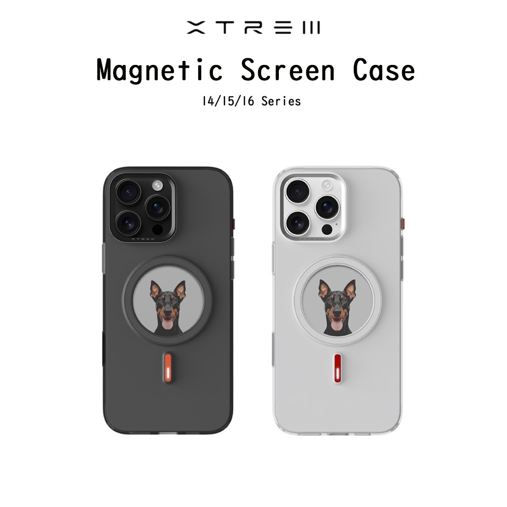 XTREM Magnetic Screen Case เคสกันกระแทกพร้อมกับหน้าจอE-Inkบริเวณด้านหลังเกรดพรีเมี่ยม เคสสำหรับ iPhone14/15/16 Series