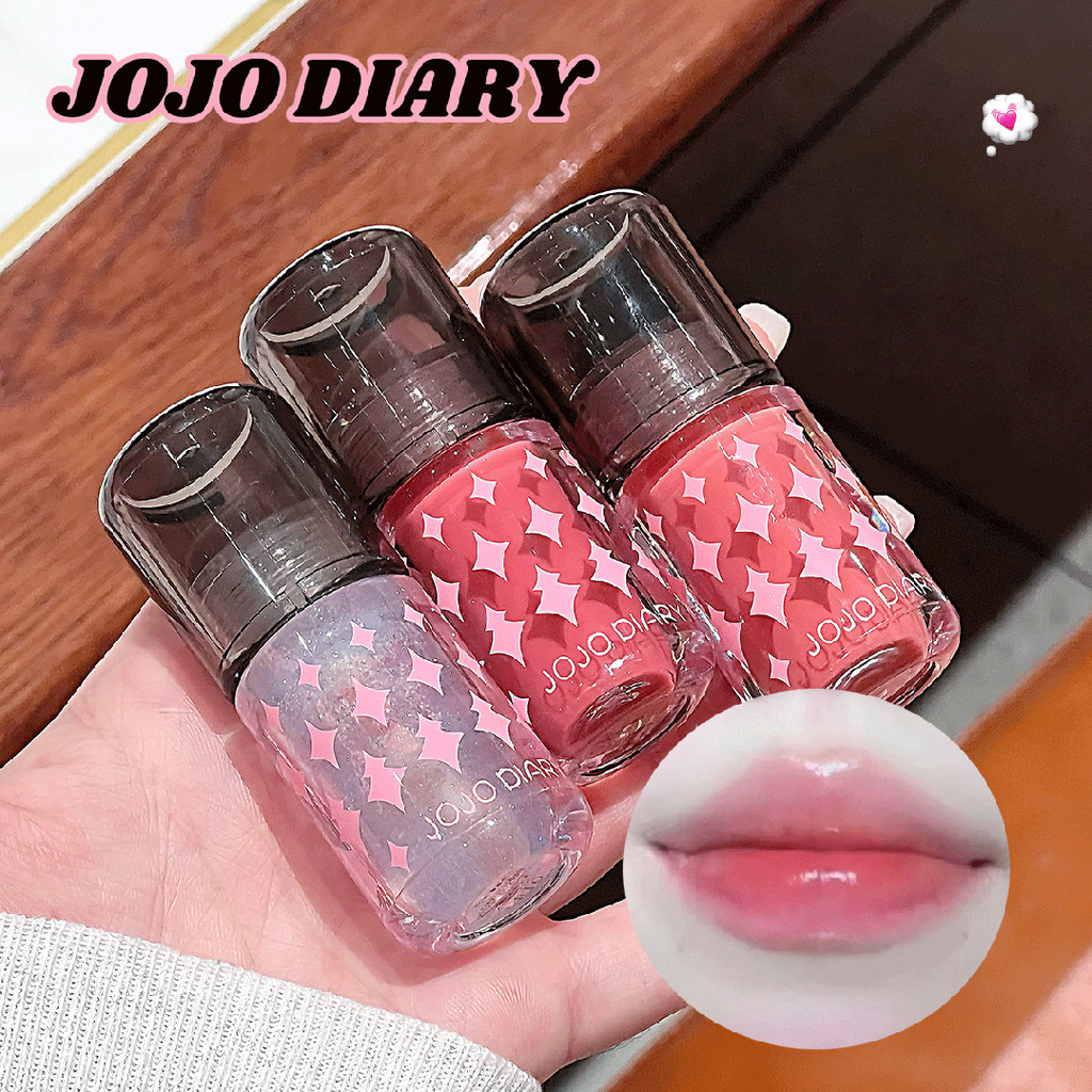 JOJO DIARY Lip Gloss - สไตล์เกาหลี Natural Non-stick Cup Moisturizing Clear Glass Lip Glaze กันน้ํา 