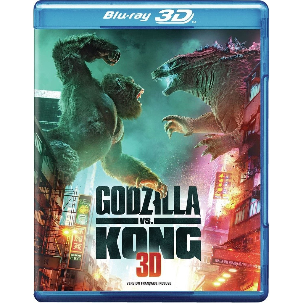 [เวอร์ชั่นไต้หวัน] ภาพยนตร์ Blu-ray HD 4K UHD 1080P 3D Godzilla vs King Kong (ไต้หวัน) Godzilla vs K