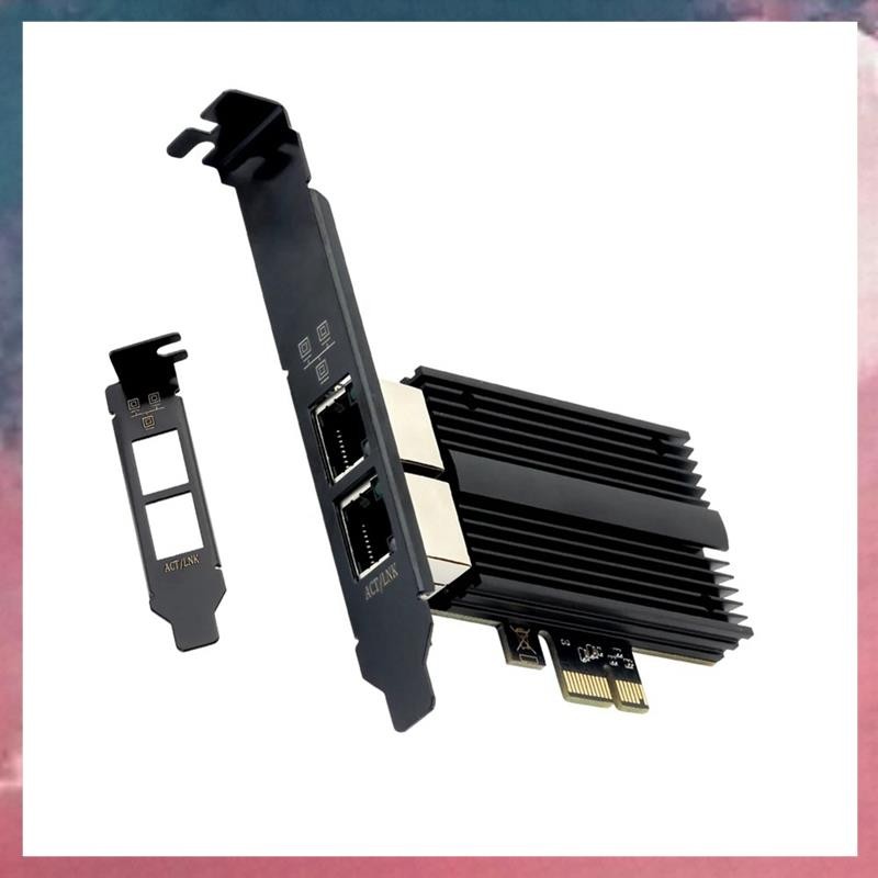 2500Mbps Pcie ถึง RJ45 I226-V การ์ดเครือข่าย 2.5G Gigabit Ethernet พอร์ตคู่ 100/1000/2500Mbps การ์ดเ