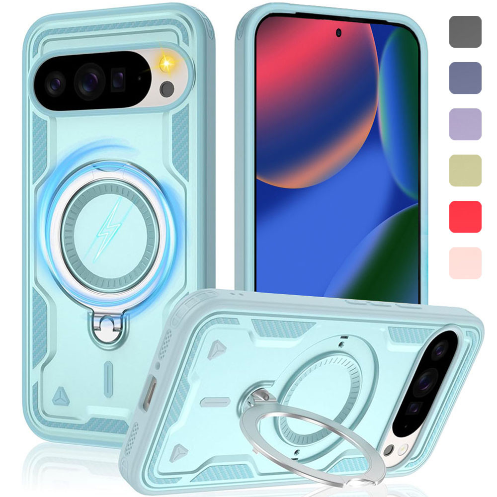 Magnetic 360 หมุนขาตั้งโลหะ Hybrid กันกระแทกสําหรับ Google Pixel 10 Pro XL Case,Pixel 10/10 Pro Case