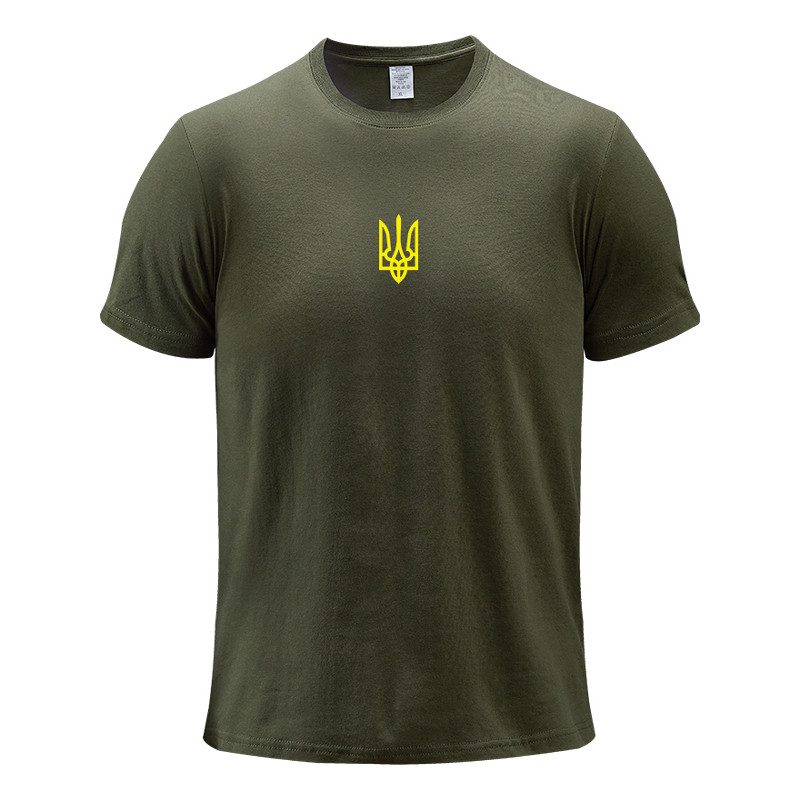 ดํา เสื้อ liverpool Ukraine Ukraine Ukraine แขนสั้นเสื้อยืดผ้าฝ้ายพิมพ์ลายพิเศษคอกลมแขนสั้นเสื้อผู้ช