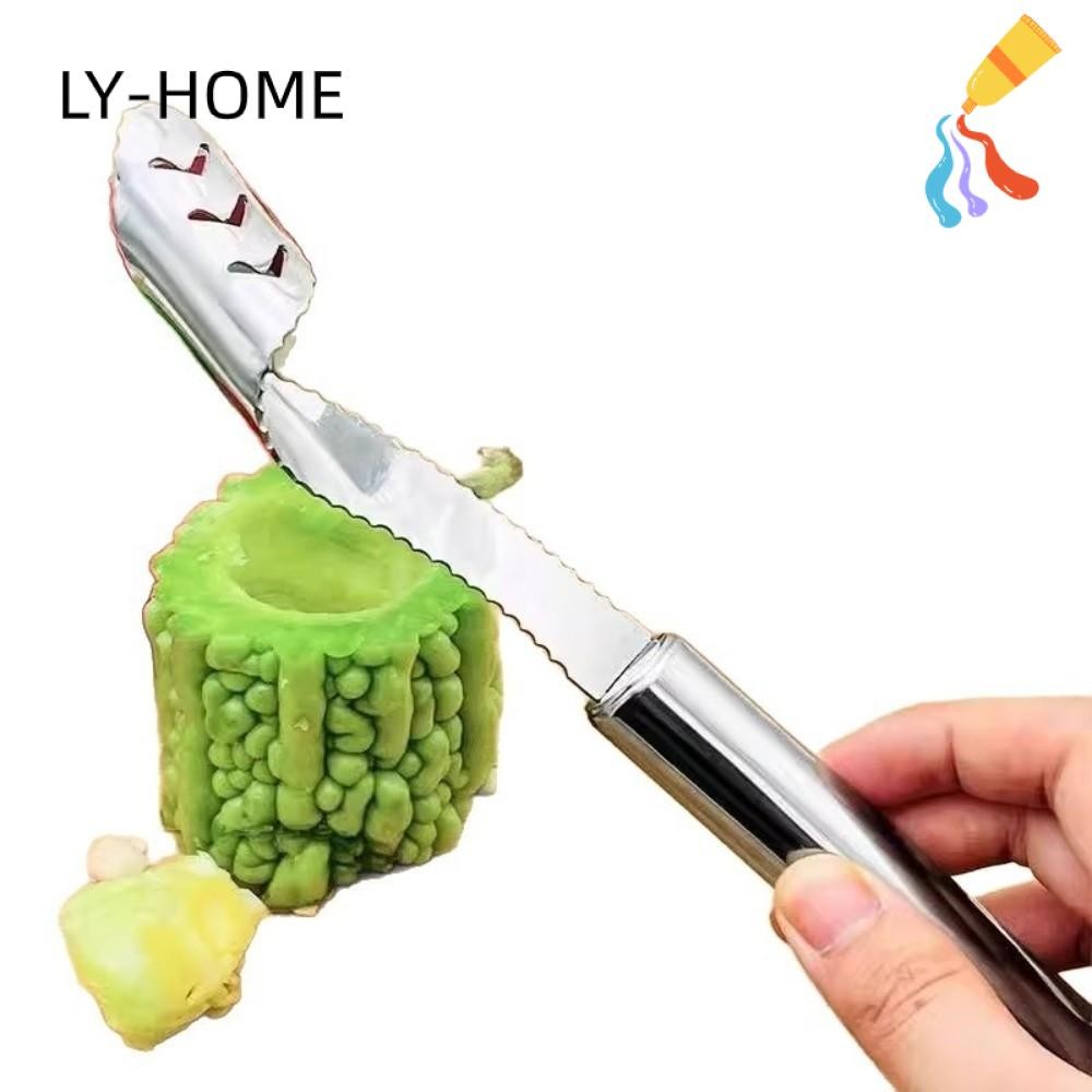 LIAOYING เครื่องกําจัดแกนพริกไทย, การประมวลผลผัก Deseedless Jalapeno Corer Remover, Slice สะดวกสแตนเ