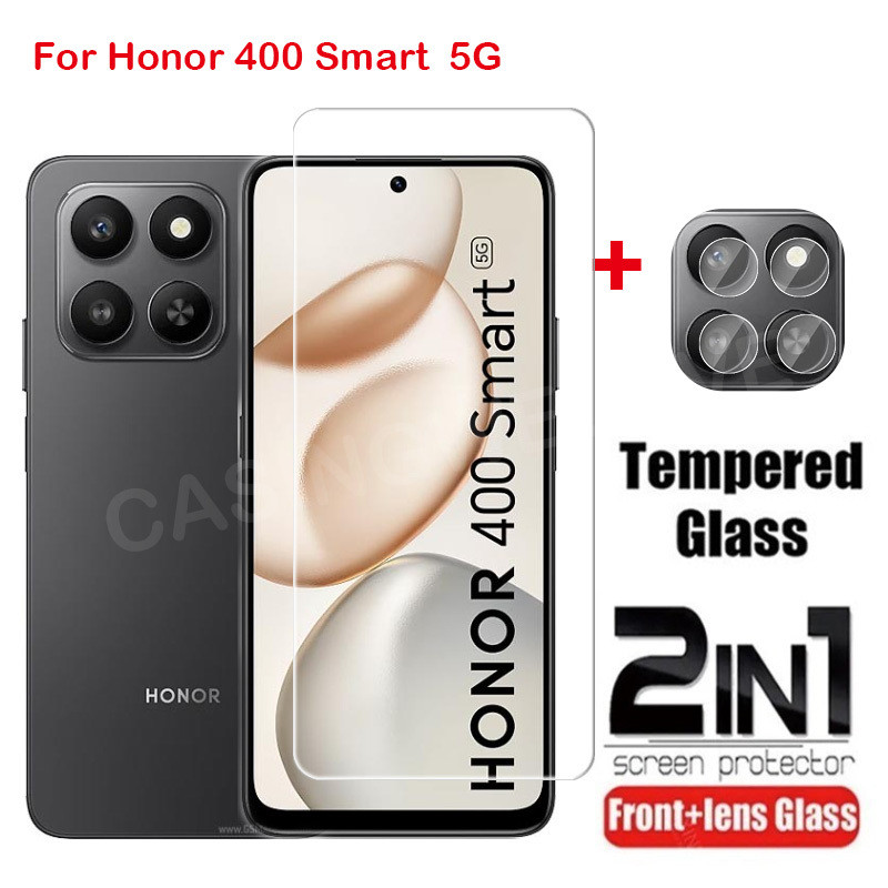 ป้องกันหน้าจอสําหรับ Honor 400 สมาร์ท 5G X7d Honor400 สมาร์ท Lite 5G 4G 2025 กระจกนิรภัยฟิล์มด้านหน้าด้านหลังกล้องเลนส์ป้องกันฟิล์ม