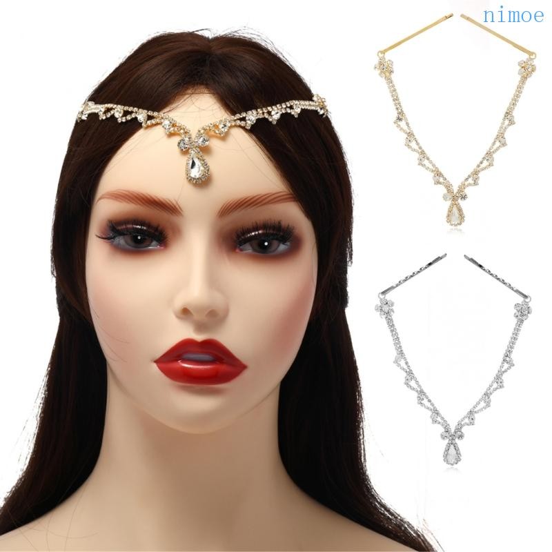 Rhinestones for Head Chain Hair Jewelry Boho Forehead Chain Jewel Crystal  He
