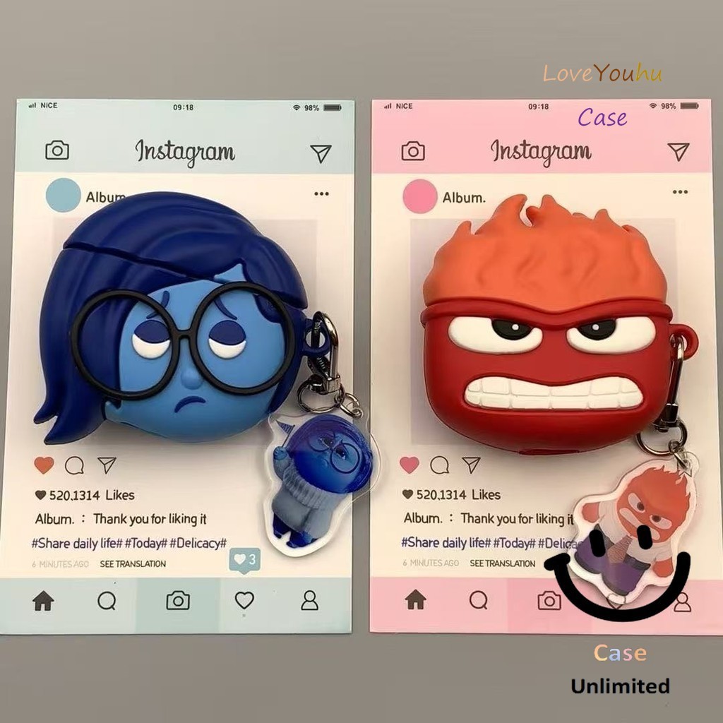 Loveyouhu สําหรับ GOOJODOQ J201 J206 เคสหูฟังการ์ตูนสร้างสรรค์ Angry Youyou