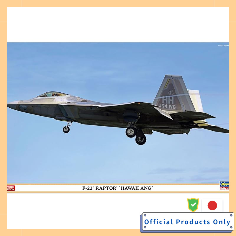 Hasegawa 1/48 Hawaii Air National Guard F-22 Raptor Plastic Model 07555