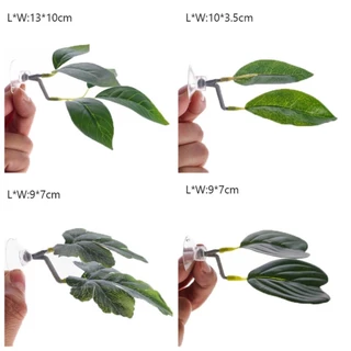 PEARLTH Fish Spaw ไม้ประดับ,ถ้วยดูดจําลองใบบัว/ใบประดิษฐ์ Betta Fish Rest Leaf,Rest/ซ่อน/วางปลาพลาสติก REST Terrace