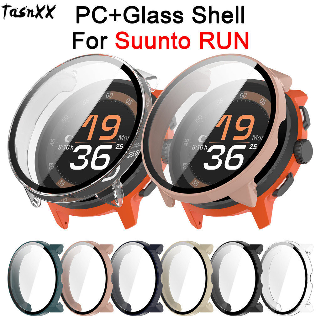 ป้องกันหน้าจอ Hard PC นาฬิกาสําหรับ Suunto Run smartwatch คลุมทั้งหมดโปร่งใสฟิล์มกระจกนิรภัยกันกระแทก