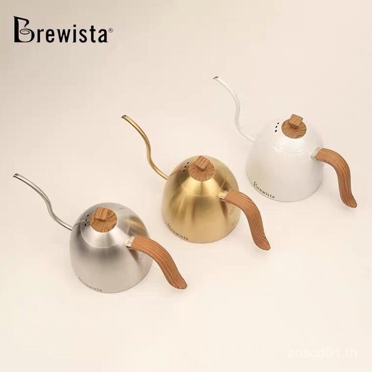 ราคาที่น่าตื่นตาตื่นใจ Brewista อัพเกรดสแตนเลสลายไม้ปากบางเครื่องชงกาแฟมือ 0.7L เหมาะสําหรับเตาแม่เห