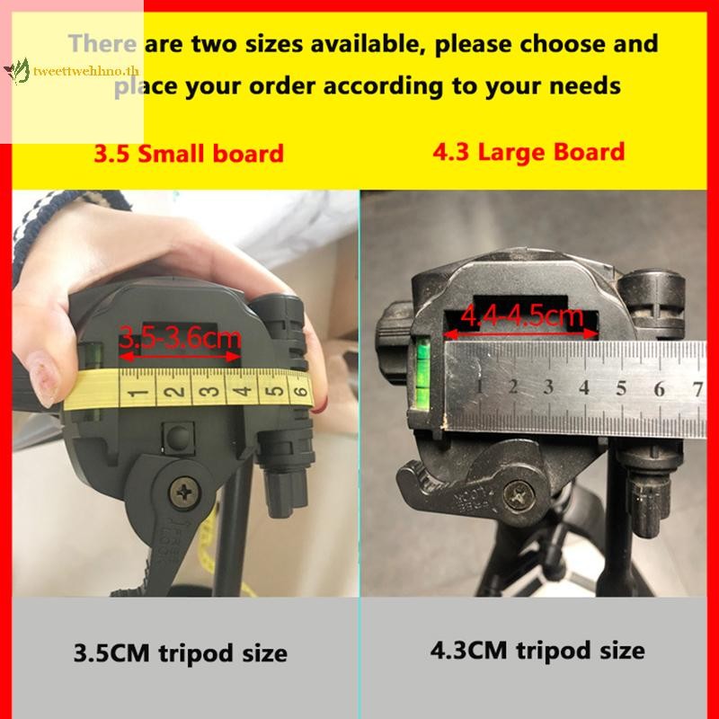 Tweetwehhno Mount ขาตั้งกล้องแพลตฟอร์มขาตั้งกล้อง Monopods Quick Release แผ่นกล้องอะแดปเตอร์ขาตั้งกล้องขาตั้งกล้องแผ่น TH - รูปที่ 3