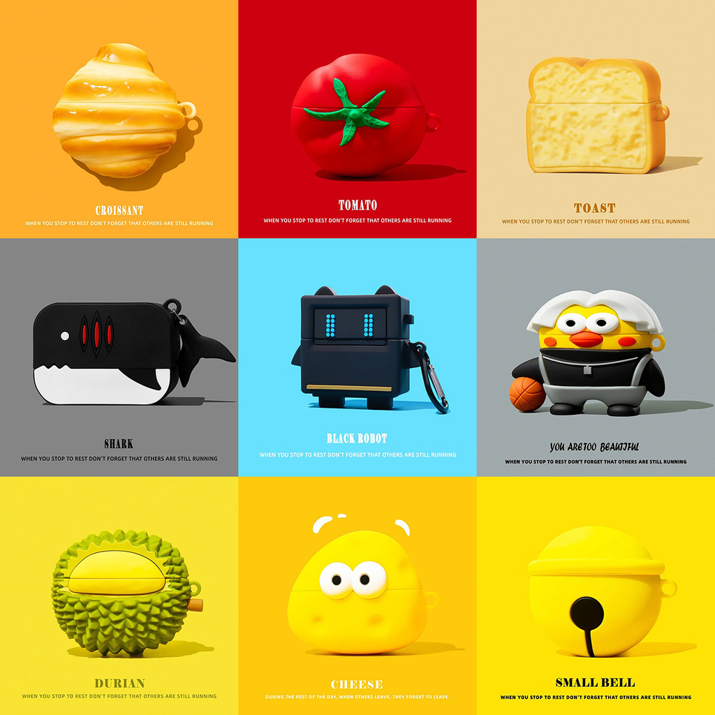 3D น่ารักการ์ตูนซิลิคอนสําหรับ Beats Studio Buds หรือ Beats Studio Buds Plus กรณีไร้สายบลูทูธหูฟังฝา