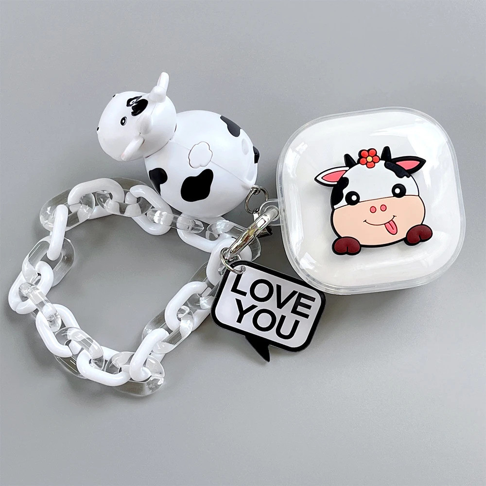 วัวนมน่ารักสําหรับ QCY T13 สําหรับ QCY T10/T11 กรณีหูฟังหูฟังอุปกรณ์เสริมกล่องหูฟังไร้สายกระเป๋าแบบพ