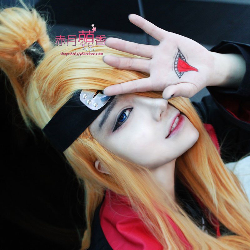 วิกผมคอสเพลย์ Moe Xiangjia Naruto แบบดั้งเดิม สีเหลืองทอง