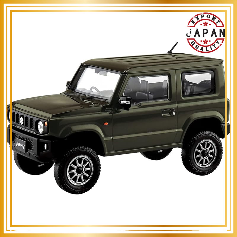 Aoshima 1/32 The Snap Kit Series Suzuki Jimny Custom Wheels (Jungle Green) Pre-painted Plastic Model