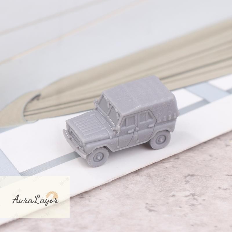 [AuraLayor] 1 PCS 1/144 Scale UAZ-469 4x4 Light Utility Grey Vehicle MODEL KIT 3D Printing Scale Mod