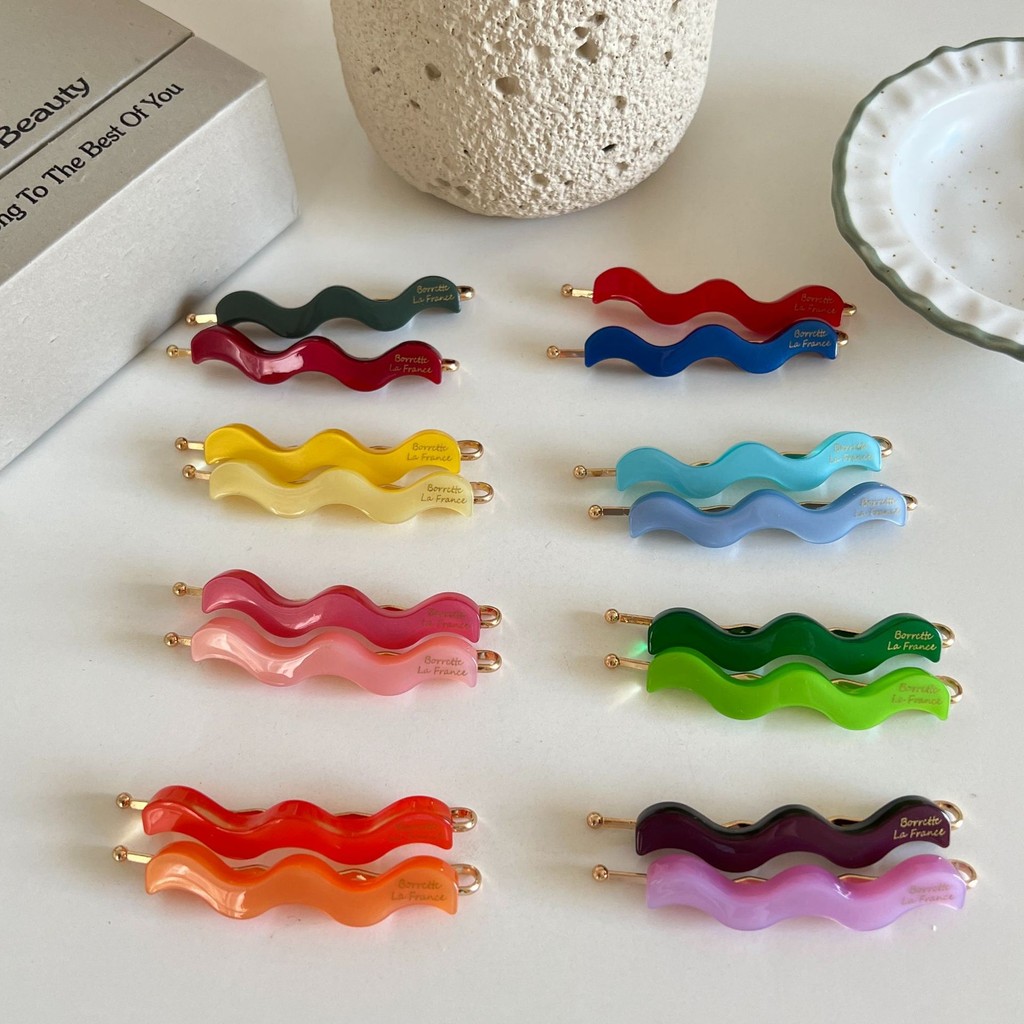 กิ๊บติดผมกรดอะซิติกที่มีสีสันคลิปหน้าม้าหญิง